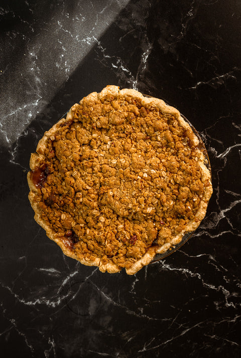 Apple Cranberry Pie with Nutty Oat Crumble Topping