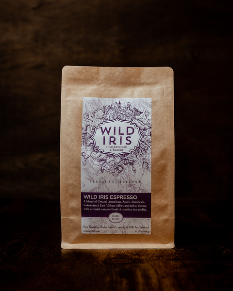 Wild Iris Espresso Coffee Beans 12oz | Wild Iris Coffeehouse & Bakery